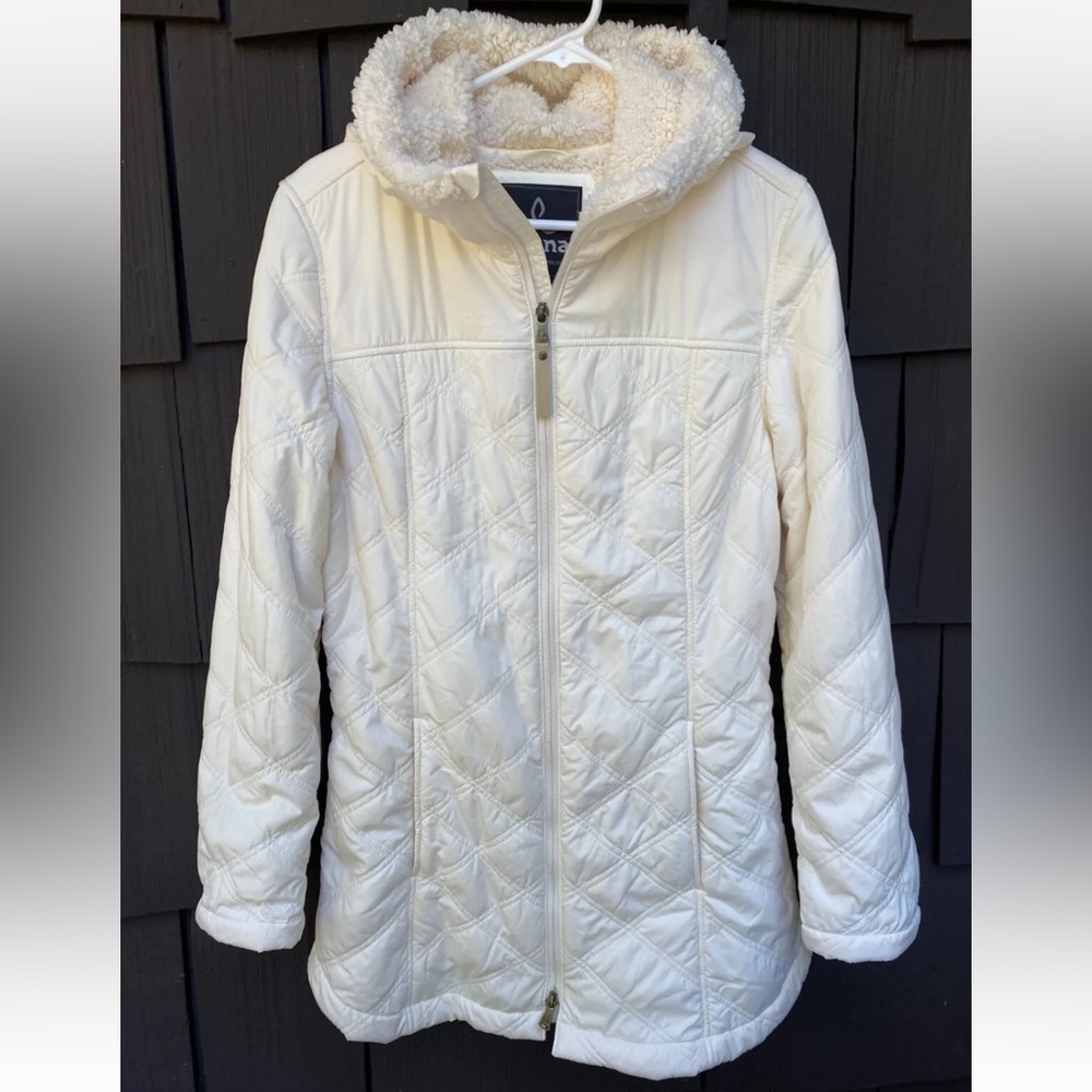 PrAna Esla quilted jacket Ivory size M NWT